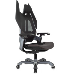 Кресло игровое Knight Aero черный крестов. пластик пластик серебро
