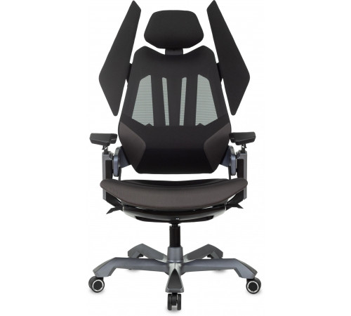 Кресло игровое Knight Aero черный крестов. пластик пластик серебро
