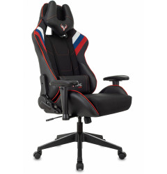 Кресло игровое Zombie VIKING 4 AERO белый/синий/красный ткань/эко.кожа с подголов. крестов. пластик
