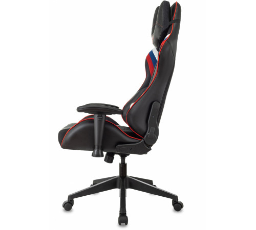 Кресло игровое Zombie VIKING 4 AERO белый/синий/красный ткань/эко.кожа с подголов. крестов. пластик
