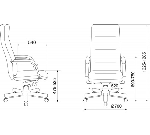 Кресло руководителя Бюрократ T-9927WALNUT черный кожа крестов. металл/дерево
