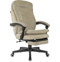 Кресло руководителя Бюрократ T-9950MSG-F Fabric песочный Light-21 крестов. пластик подст.для ног