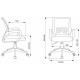 Кресло офисное Бюрократ CH-W695NLT салатовый TW-03A TW-18 сетка/ткань крестов. пластик пластик белый