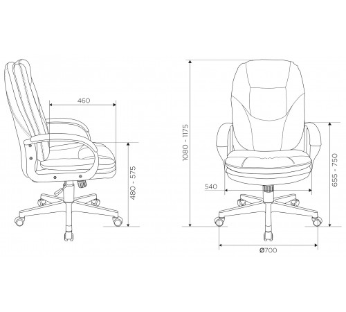 Кресло руководителя Бюрократ CH-868N Fabric черный Light-20 крестов. пластик
