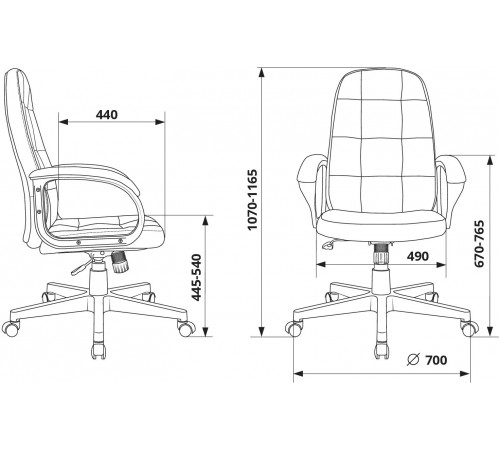 Кресло руководителя Бюрократ CH 002 Fabric черный Light-20 крестов. пластик

