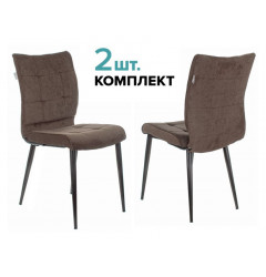 Стул для дома Бюрократ KF-4_2 комплект 2шт коричневый Light 10 металл черный на ножках (KF-4/LT10_2)
