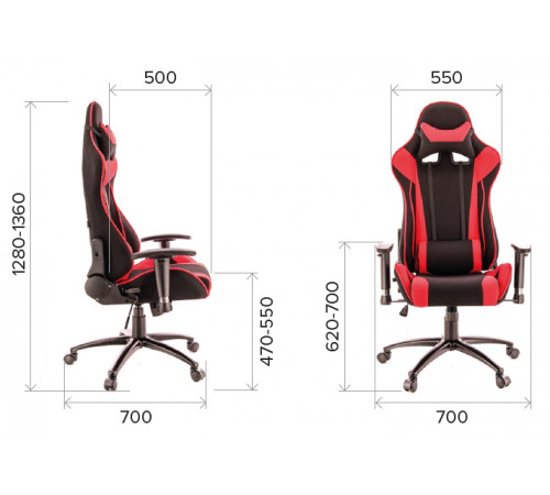 Геймерское кресло Everprof Lotus S4 Ткань Красный