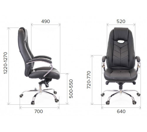 Кресло руководителя Everprof Drift M Кожа Черный